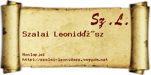 Szalai Leonidász névjegykártya